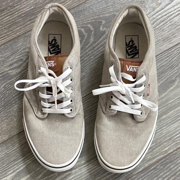 Vans Other - Vans Light Gray Canvas Shoes with White Laces